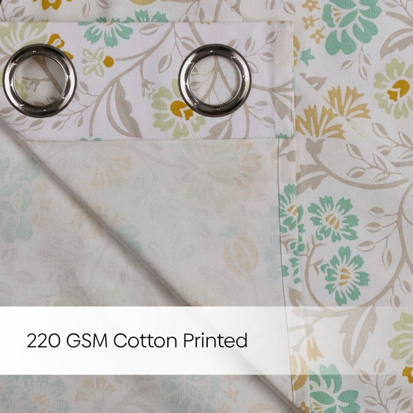 Cotton Printed Pack Of 2 Curtain Rosaline Multicolor