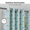 Cotton Printed Pack Of 2 Curtain Rosette Blue