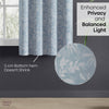 Polyester Printed Blackout Curtains Misty Fern, Dusty Blue