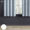 Polyester Printed Blackout Curtains Misty Fern, Dusty Blue