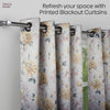 Polyester Printed Blackout Curtains Amber Petals, Multi