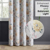 Polyester Printed Blackout Curtains Amber Petals, Multi