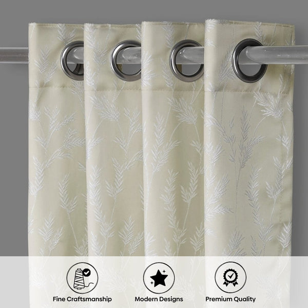 Whispering Willows Curtain Set, Champange