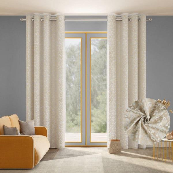 Ginkgo Serenity Curtain Set, Sand