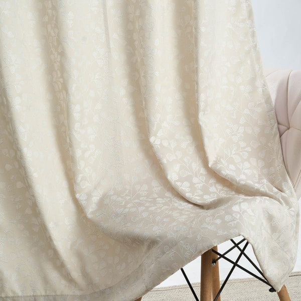 Ginkgo Serenity Curtain Set, Champange