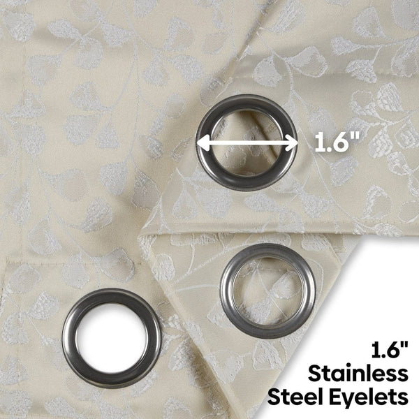 Ginkgo Serenity Curtain Set, Champange