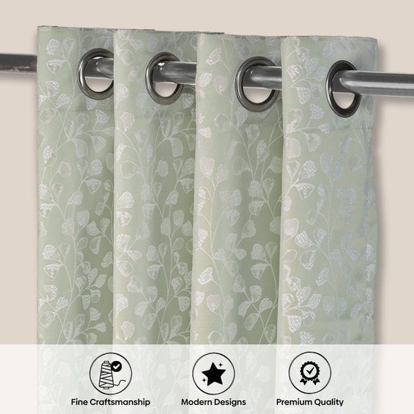 Ginkgo Serenity Curtain Set, Celadon