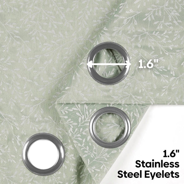 Willow Breeze Curtain Set, Celadon