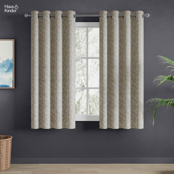 JacquardCurtains Shadowlace Fern, Stone