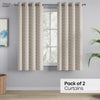 JacquardCurtains Champagne Crest, Stone