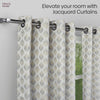 JacquardCurtains Silverleaf Harmony, Grey