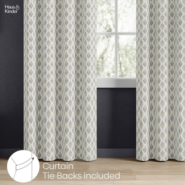 JacquardCurtains Silverleaf Harmony, Grey