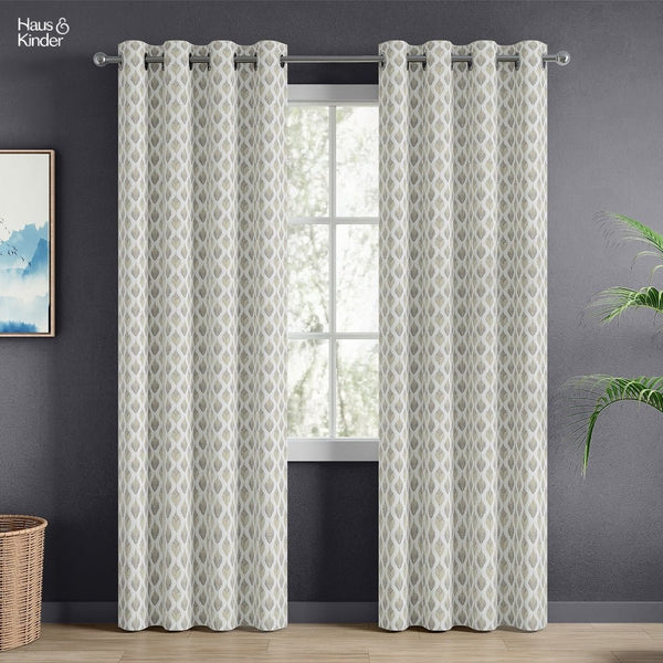 JacquardCurtains Silverleaf Harmony, Grey