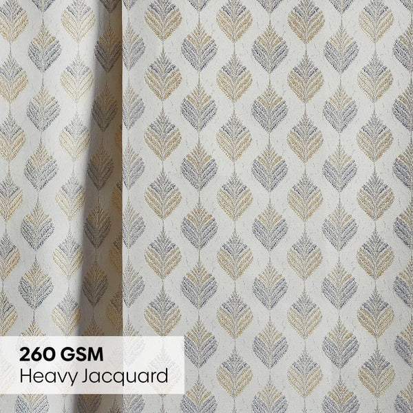 JacquardCurtains Silverleaf Harmony, Grey