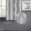 JacquardCurtain SliverGroove Emboss, Grey