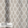 JacquardCurtain Stonehaven Damask, Stone