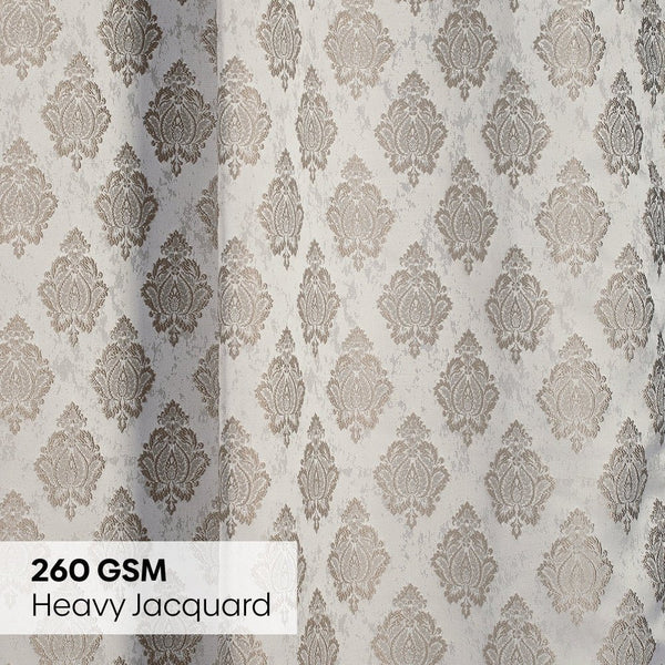 JacquardCurtain Stonehaven Damask, Stone
