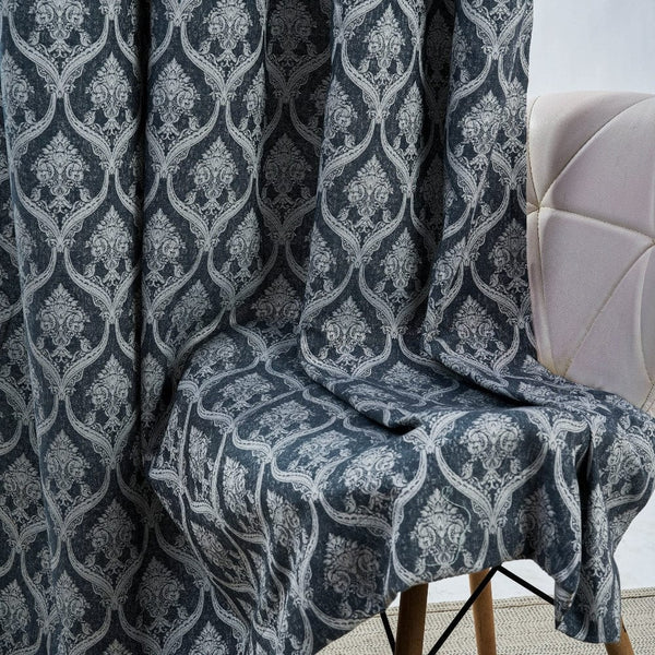 Ornate Symphony Curtain, Sapphire