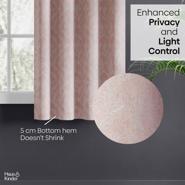 JacquardCurtains Whispering Willow, Pink