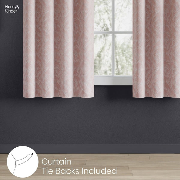 JacquardCurtains Whispering Willow, Pink