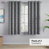 Jacquard Curtains Midnight Willow Steel, Grey