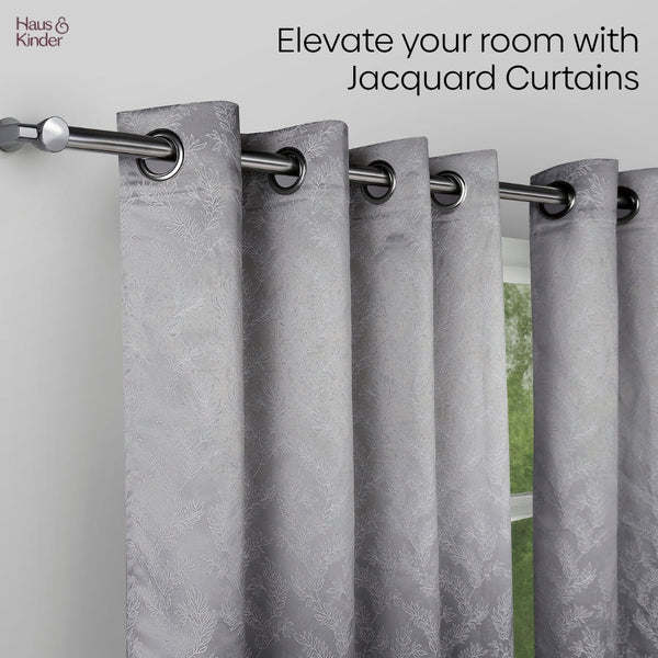JacquardCurtains Slate Willow, Stone