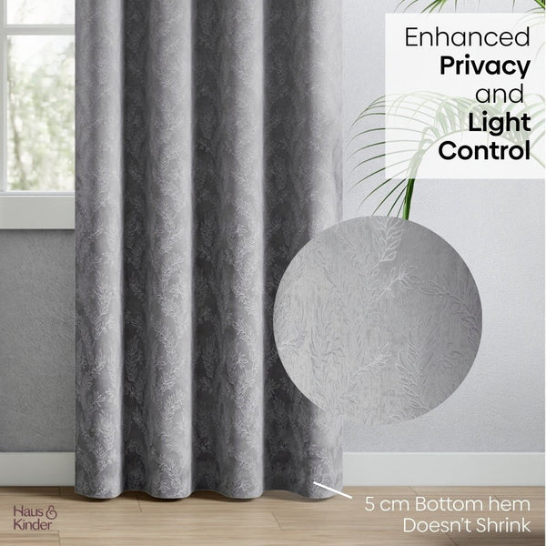 JacquardCurtains Slate Willow, Stone