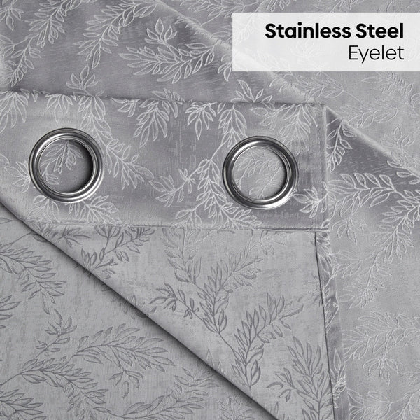 JacquardCurtains Slate Willow, Stone