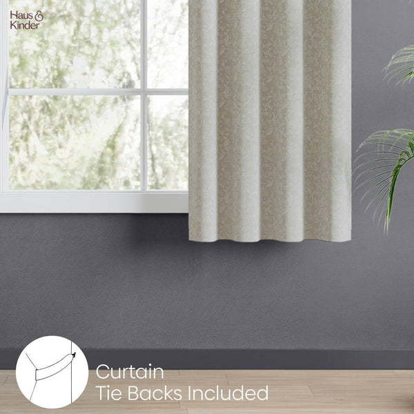 Poly Cotton JacquardCurtains Frosted Garden, Pista