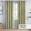 Poly Cotton JacquardCurtains Olive Grove, Olive