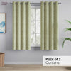 Poly Cotton JacquardCurtains Olive Grove, Olive
