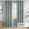 Poly Cotton JacquardCurtains Silver Willow, Firozi