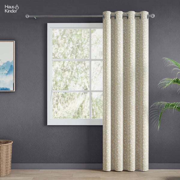 JacquardCurtain Silken Branch, Fawn