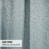 Jacquard Curtains Glittering Fern, Aqua