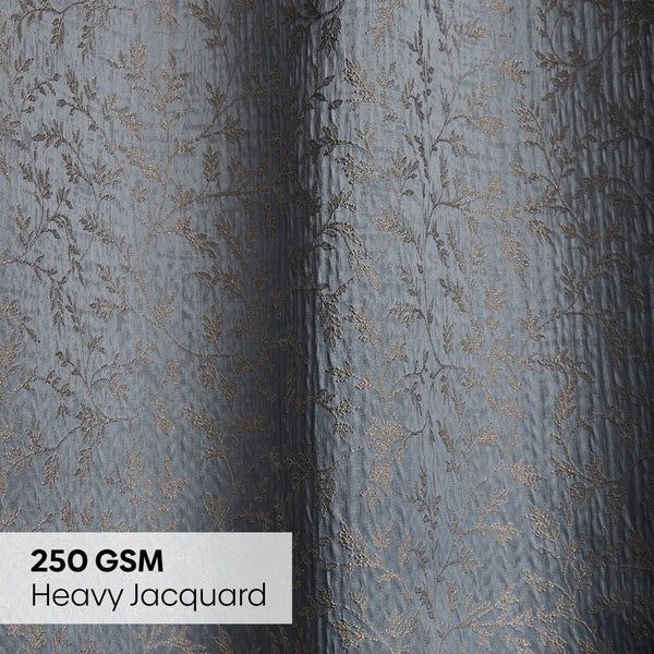 JacquardCurtains Misty Fern Powder, Blue