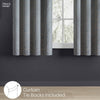 JacquardCurtains Misty Fern Powder, Blue
