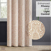 Poly Cotton JacquardCurtain Rustic Vine, Peach