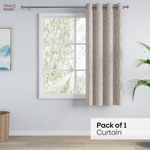 Poly Cotton JacquardCurtain Woodland Trail, Cadbury
