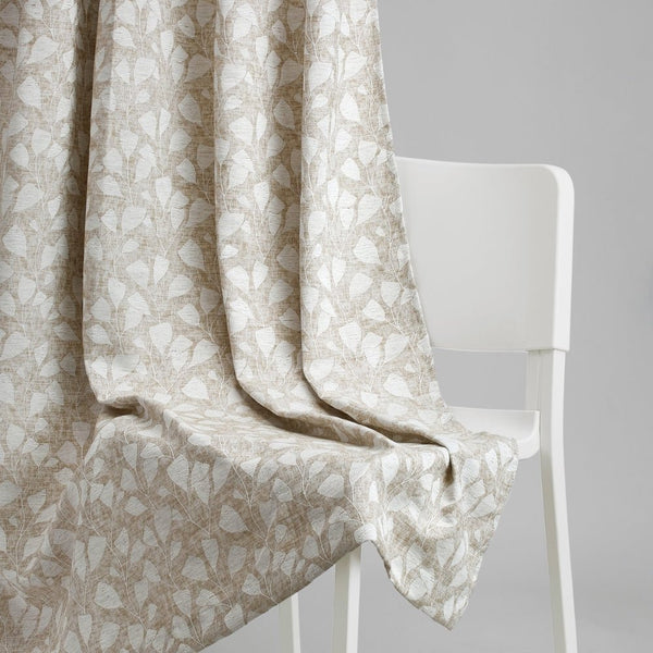 Poly Cotton JacquardCurtain Urabn leaf, Brown