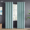 Polyester Jacquard Curtains Sea Breeze Daisy, Aqua