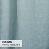 Polyester Jacquard Curtains Sea Breeze Daisy, Aqua
