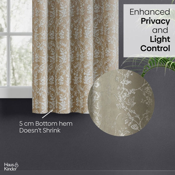 JacquardCurtains Timeless grace, Stone