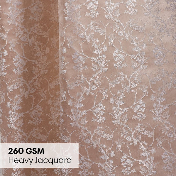 Jacquard Curtains Rosewood Grace, Rose Gold
