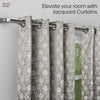 JacquardCurtains MoonlaceDrape, Stone