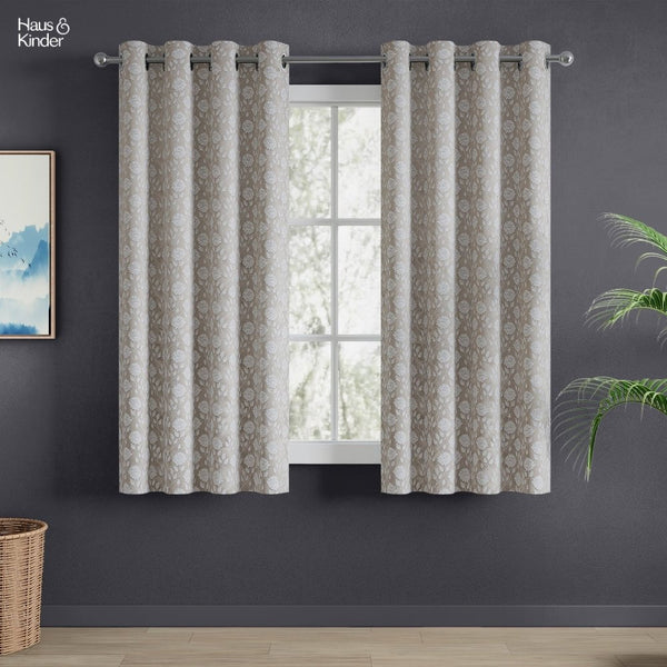 JacquardCurtains MoonlaceDrape, Stone