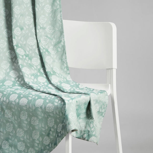 JacquardCurtains Mint Fleur Drape, Mint