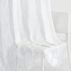 Textured Prism Embroidered Sheer Door Curtain - White