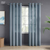 Polyester Jacquard Curtain Silver Mesh, Ice Blue
