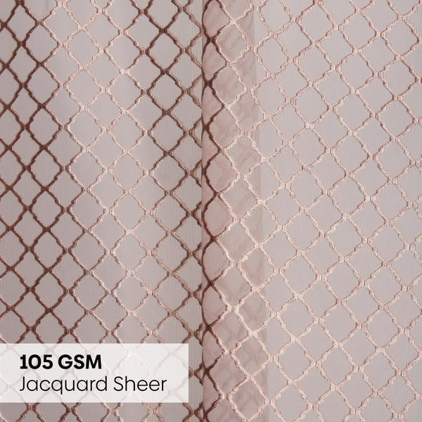 Polyester JacquardCurtains Warm Weave, Blush