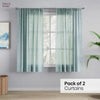 Polyester JacquardCurtains Misty Weave, Teal